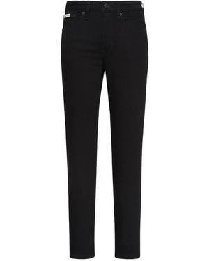 Calvin Klein Logo-Patch Jeans - Black