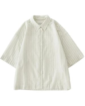 Studio Nicholson Camisa Merle A Rayas - Blanco