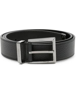 Ferragamo Grained Leather Belt - Black