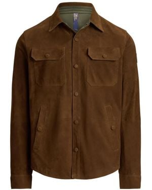 Polo Ralph Lauren Reversible Suede-Taffeta Jacket - Brown