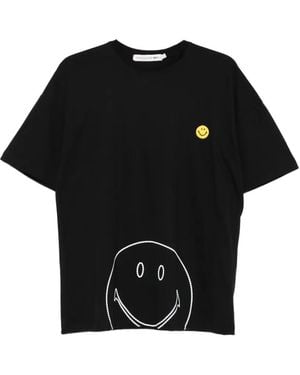 Joshua Sanders X Smiley Outline Logo T-Shirt - Black