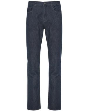 Canali Button Jeans - Blue