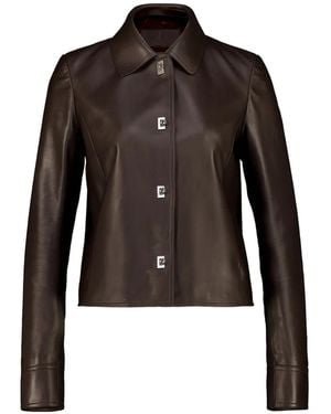 Ferragamo Boxy Nubuck Jacket - Black