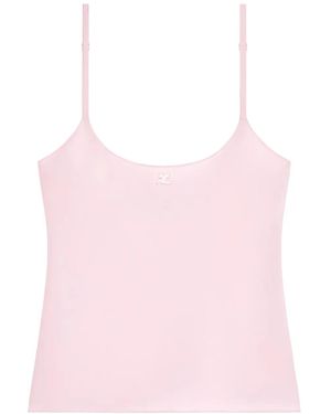 Courreges Haut À Logo Imprimé - Rose