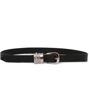 Orciani Ring-Buckle Leather Belt - White