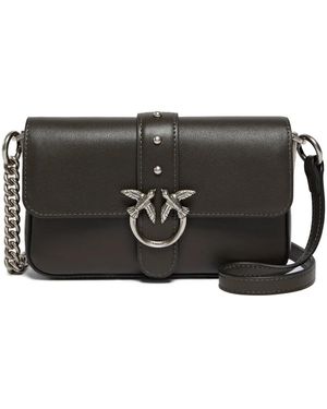 Pinko Stud Buckle Cross Body Bag - Black