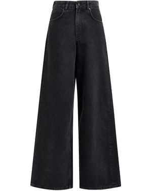 Essentiel Antwerp Coated-Pocket Wide-Leg Jeans - Blue