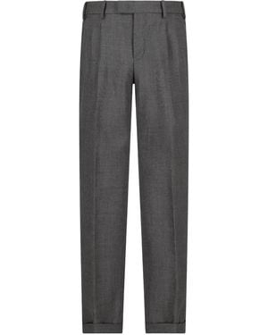 PT Torino Pleated-Cuffed Trousers - Grey