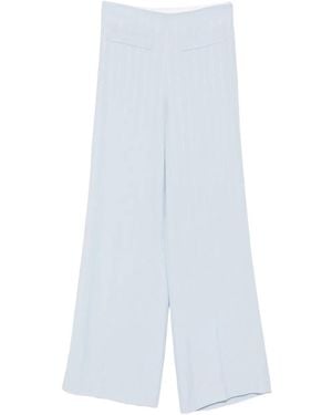 Sandro Sequin-Striped Pants - White