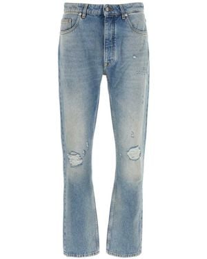 Palm Angels Light Wash Cotton Jeans - Blue