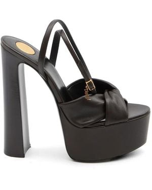 Saint Laurent Franciane Platform Sandals - Black