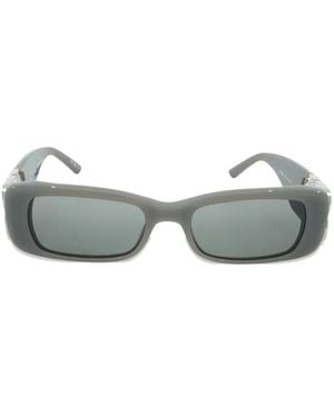 Balenciaga Dinasty Bb Logo-Plaque Rectangle-Frame Sunglasses - Gray