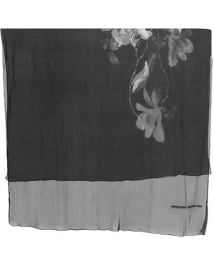 Ermanno Scervino Floral scarf - Negro