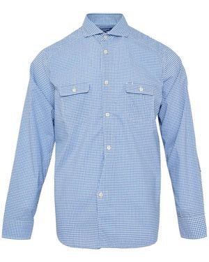 Junya Watanabe Check Panelled Shirt - Blue