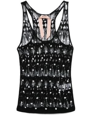 N°21 Drop Stitch-Knit Top - Black