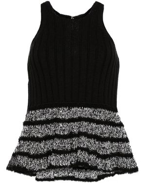 KENZO Summer クロシェニット トップ - ブラック