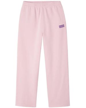 American Vintage Pantaloni Sportivi Plizzy Con Logo - Rosa
