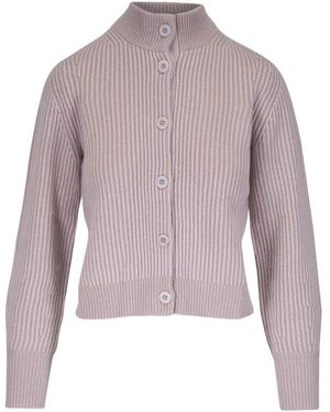 Kinross Cashmere Cashmere Cardigan - Purple