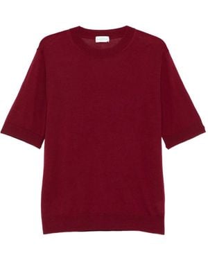 Ballantyne Crew-Neck Wool T-Shirt - Red