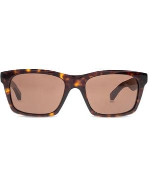 Balenciaga Tortoiseshell Rectangle Sunglasses - Brown
