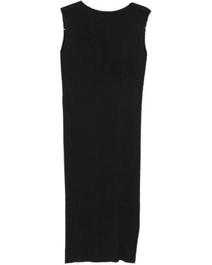 Issey Miyake Plissé Sleeveless Midi Dress - Black
