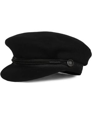 604SERVICE Button-Detail Sailor Cap - Black