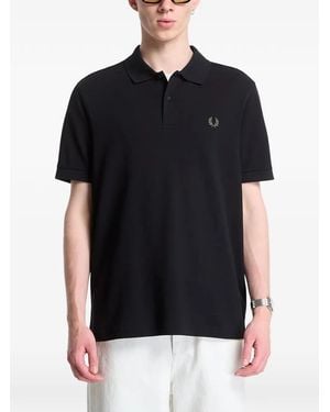 Fred Perry Cotton Polo Shirt - Black