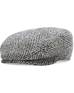 Dolce & Gabbana Shetland Chevron Flat Cap Accessories - Grey