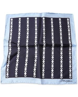 Dolce & Gabbana Beetle-Pattern Handkerchief - Blue