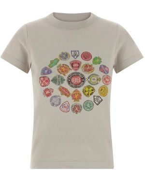 Balenciaga T-Shirt With Colourful Print - White