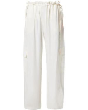 Lacoste Pantalon À Poches Cargo - Blanc