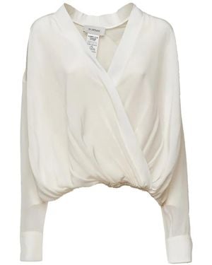 Sportmax Venere Crepe De Chine Silk Blouse - White