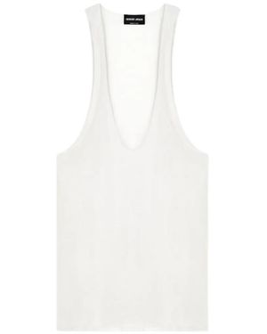Emporio Armani V-Neck Top - White