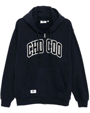Chocoolate Logo-Embroidered Hoodie - Blue