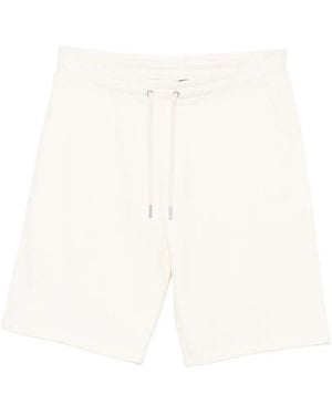 KARL LAGERFELD Logo-Embossed Drawstring Shorts - White