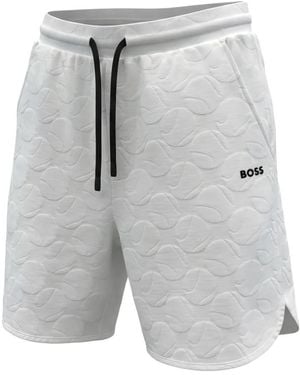 BOSS Jt Member Jacquard-Pattern Shorts - Grey