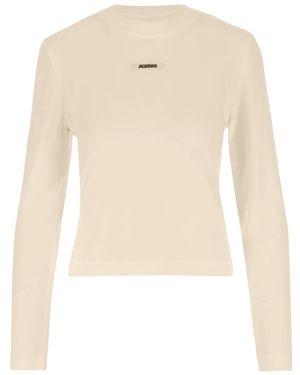 Jacquemus Le Gros Grin Logo-Detail Long-Sleeve T-Shirt - White
