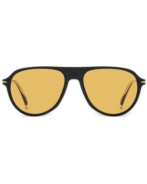 David Beckham Pilot-Frame Sunglasses - Metallic