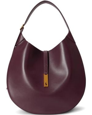 Polo Ralph Lauren Polo Id Saddle Shoulder Bag - Purple