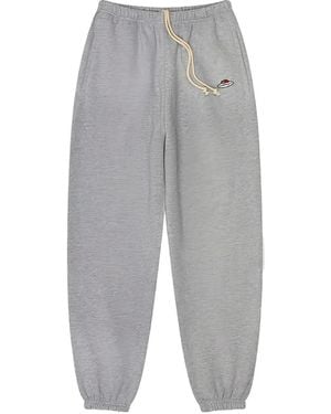 HOMMEGIRLS X Fruit Of The Loom Logo-Patch Drawstring Track Trousers - Grey