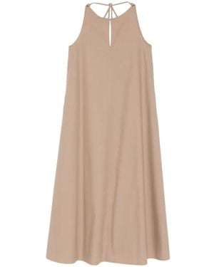 Agnona Shift Midi Dress - Natural
