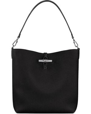 Longchamp Borsa A Spalla Le Roseau Media - Nero