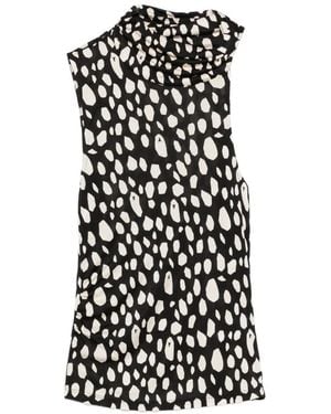 Patrizia Pepe Graphic-Print Asymmetric Top - White