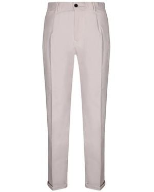 Incotex Pleated Turn-Up Pants - Gray