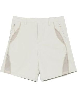 HELIOT EMIL Shorts Mit Mesh-Einsatz - Weiß