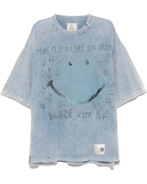 Maison Mihara Yasuhiro グラフィック Tシャツ - ブルー