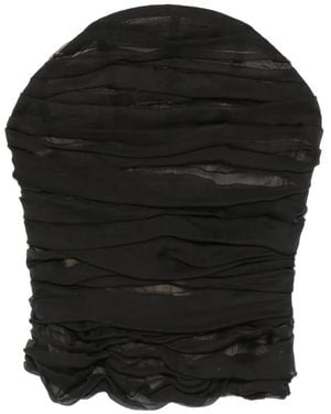 Balenciaga Ruched Halterneck Top - Black