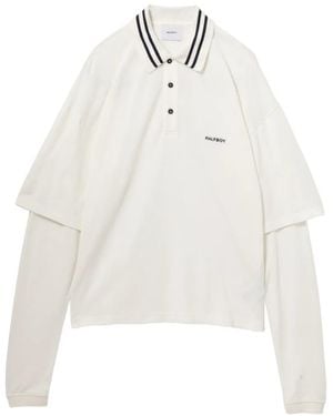 Halfboy Double Sleeves Polo Shirt - White