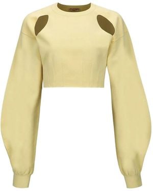 ANDERSSON BELL Cut-out long-sleeve sweatshirt - Gelb