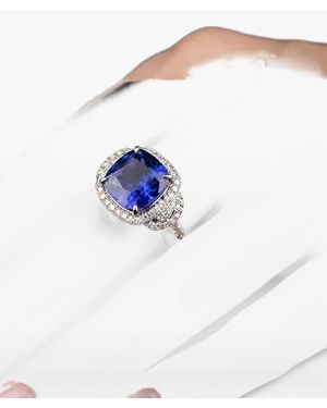HYT Jewelry Tanzanite And Diamond Ring - Blue